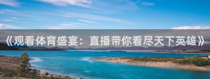 《观看体育盛宴：直播带你看尽天下英雄》