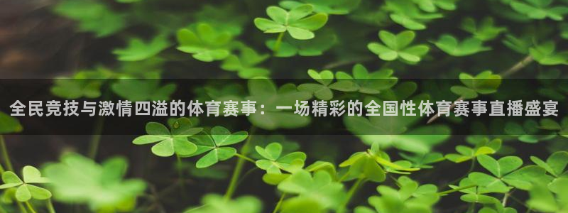 全民竞技与激情四溢的体育赛事：一场精彩的全国性体育赛事直播盛宴