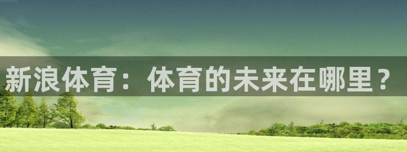 新浪体育：体育的未来在哪里？