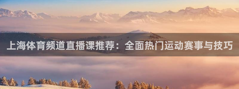上海体育频道直播课推荐：全面热门运动赛事与技巧